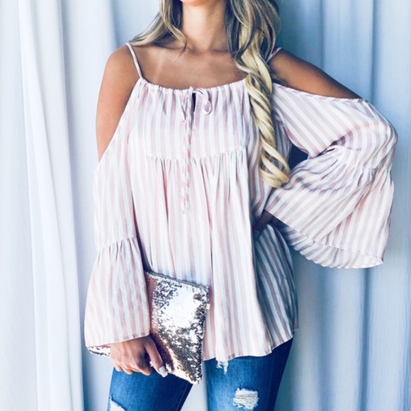 Pink and White Adjustable Strap Tee - Picture 2 of 6